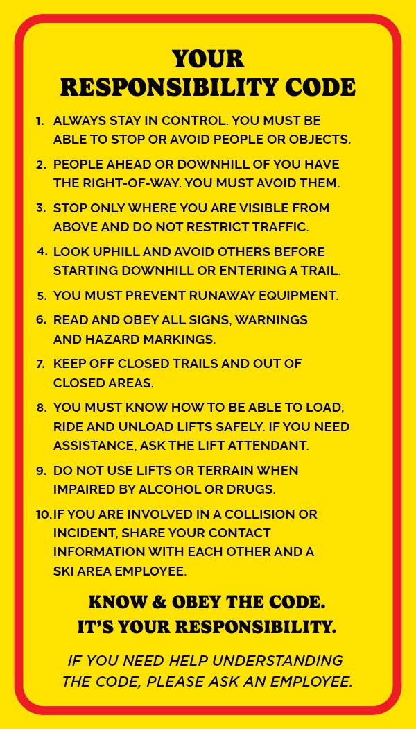 Responsibility Code flyer